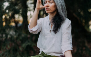 Breathing through left nostril